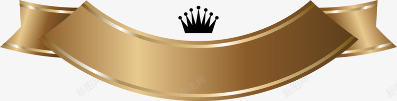 黄色绸带皇冠png免抠素材_新图网 https://ixintu.com 免抠PNG 标签 横幅 皇冠 绸带 装饰图案 黄色