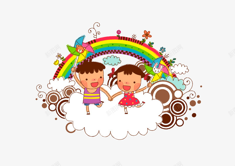 彩虹儿童卡通矢量图ai免抠素材_新图网 https://ixintu.com 儿童 卡通 可爱 彩虹 矢量图