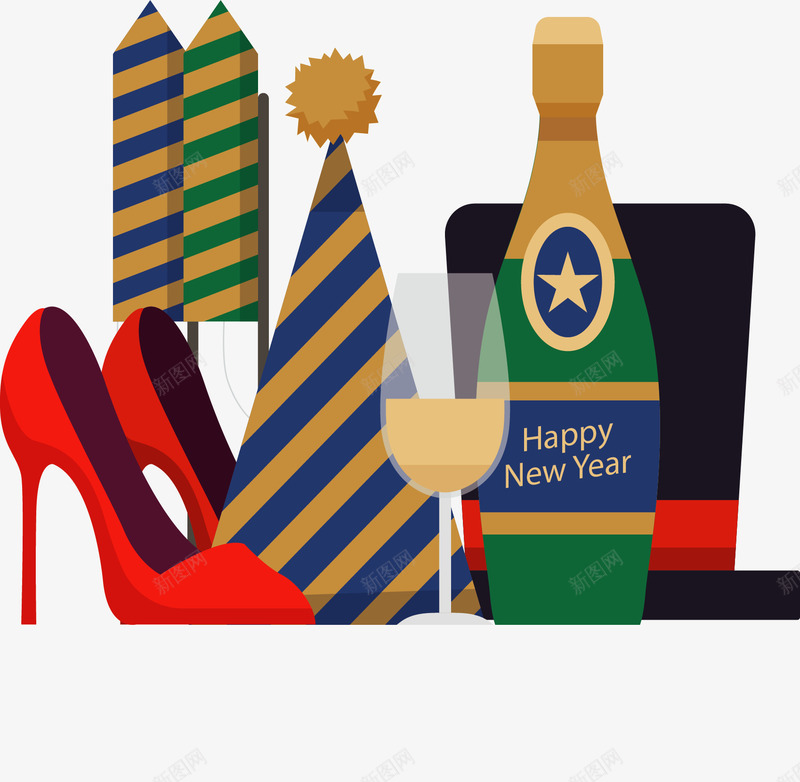 新年派对狂欢聚会矢量图ai免抠素材_新图网 https://ixintu.com 2019新年 新年 新年派对 狂欢聚会 矢量png 聚会 矢量图
