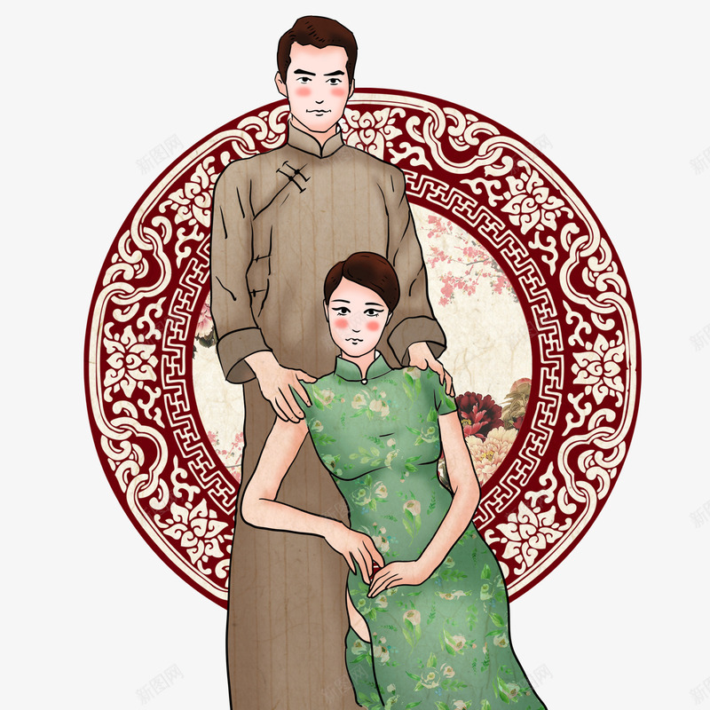古典旗袍美女7png免抠素材_新图网 https://ixintu.com 复古 女人 旗袍 旗袍美女 民国风 纹理