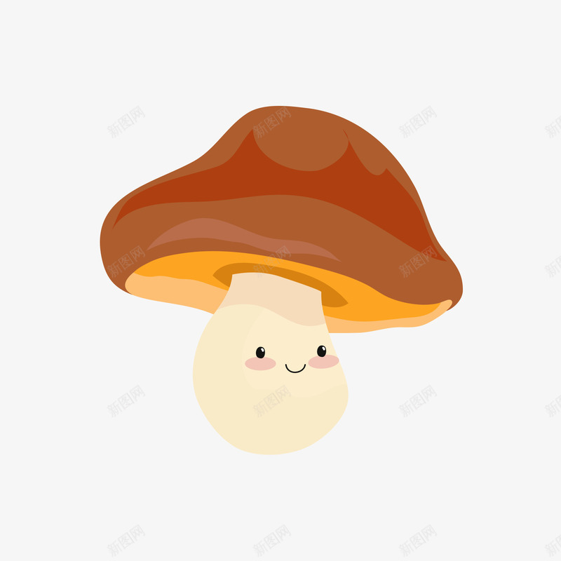 咖啡色的卡通蘑菇表情矢量图ai免抠素材_新图网 https://ixintu.com 卡通蘑菇 卡通表情 咖啡色 咖啡色蘑菇 蘑菇 蘑菇表情 矢量图