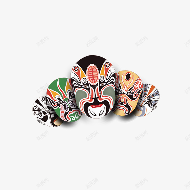 中国风面具png免抠素材_新图网 https://ixintu.com 中国风 京剧 传统文化 脸谱 面具