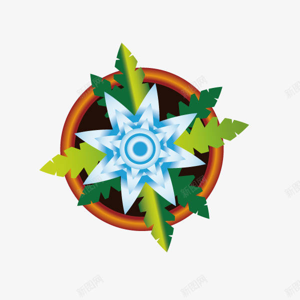 绿植盆栽俯视简图png免抠素材_新图网 https://ixintu.com 俯视图 卡通 叶子 植物 盆栽 简图 绿植 花盆