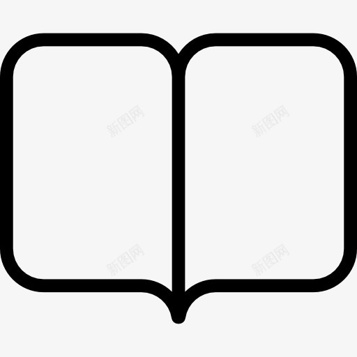 打开空白的书图标png_新图网 https://ixintu.com 书籍 学习网页 学校 教育 阅读