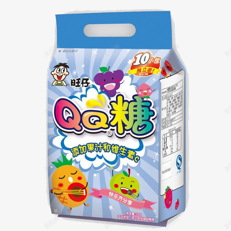 旺旺QQ糖png免抠素材_新图网 https://ixintu.com 产品实物 添加维生素C 独立装糖果 综合口味