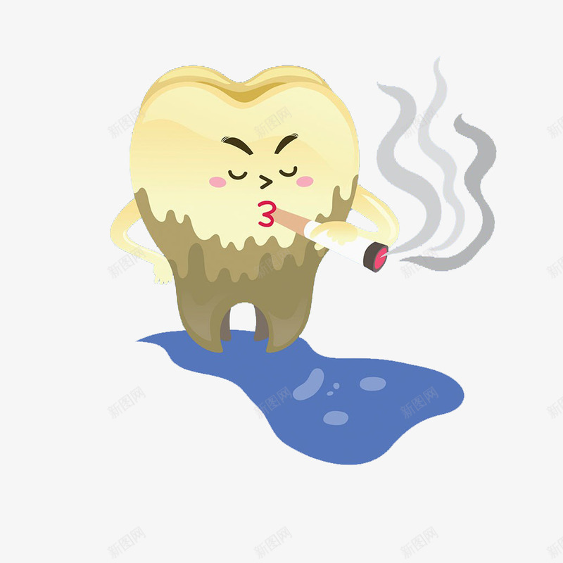 吸烟的牙齿png免抠素材_新图网 https://ixintu.com 乳牙 亮白 卡通手绘 口齿 吸烟 洁白 牙 牙齿 雪白