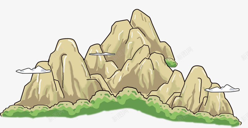 手绘地图中的假山绘画png免抠素材_新图网 https://ixintu.com 假山 假山绘画 手绘山体 矢量手绘中国风线描花朵素材 矢量淡雅手绘花朵水墨背景
