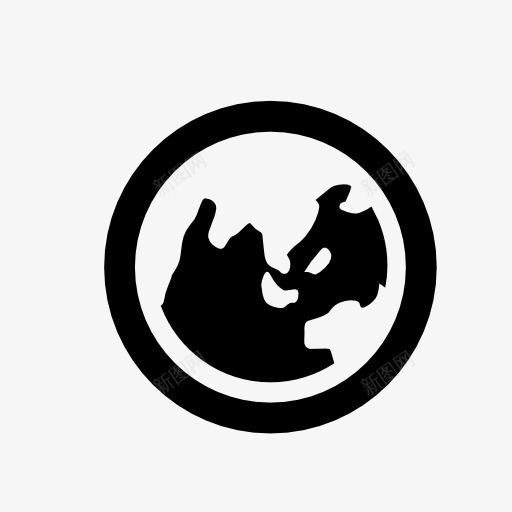 地球模型icon图标png_新图网 https://ixintu.com 地球