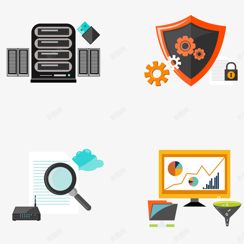 PPT制图网矢量图eps免抠素材_新图网 https://ixintu.com PPT 制图网 卡通 手绘 盾牌 素材 齿轮 矢量图