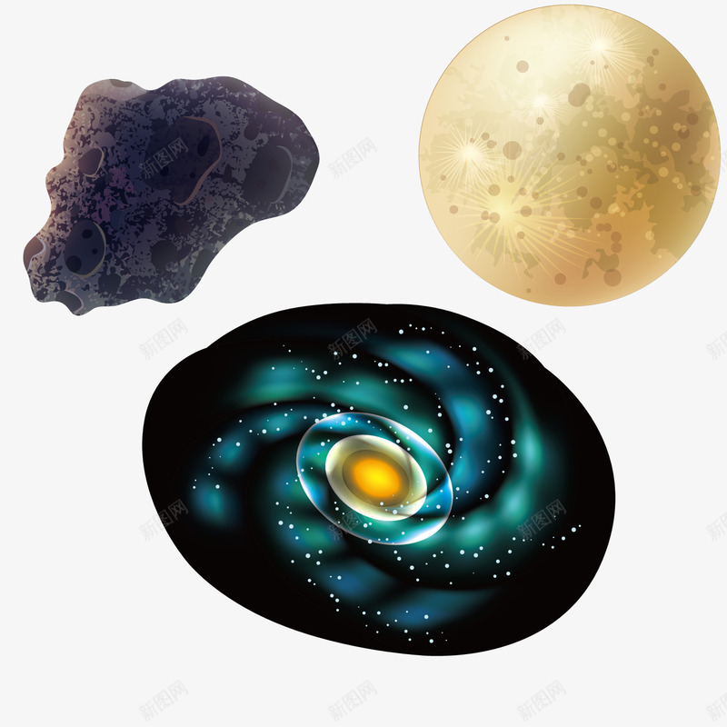 艺术装饰细菌病毒png免抠素材_新图网 https://ixintu.com 宇宙航天 病菌 绘画 飞行物
