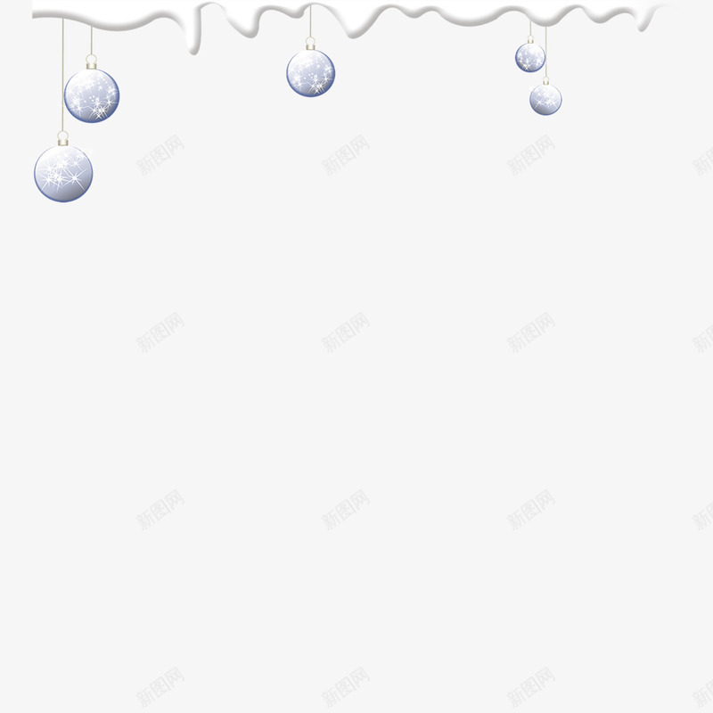 白色圣诞圆球psd免抠素材_新图网 https://ixintu.com 圣诞 寒冷 氛围 白色 节日 融化 装饰 质感 雪景
