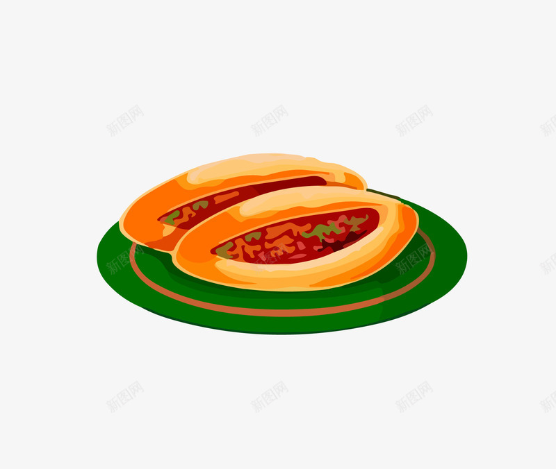 卤肉卷图标png_新图网 https://ixintu.com icon 卡通 卤肉卷 图标 手绘 插图 特色小吃 肉 食物 饼 鸡蛋卷