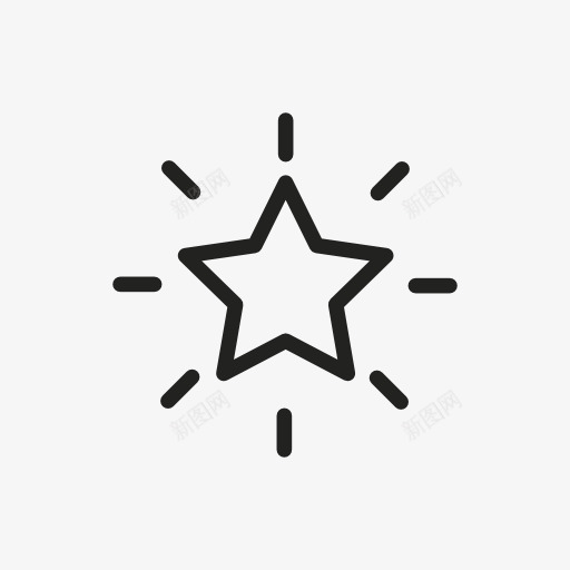 圣诞之星图标png_新图网 https://ixintu.com 五角星 星星