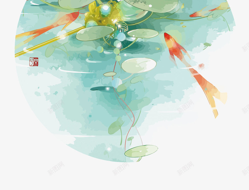 中国风水墨画png免抠素材_新图网 https://ixintu.com PNG免费下载 PNG图片 中国风 水墨PNG 水墨画 池塘 荷花