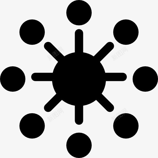 病毒性营销图标png_新图网 https://ixintu.com 商业 商务 普遍的病毒 病毒营销 符号 营销