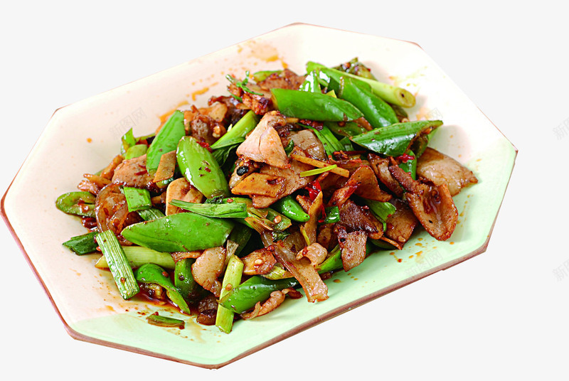 川味回锅肉png免抠素材_新图网 https://ixintu.com 猪肉 肉 肥肉 辣椒炒肉