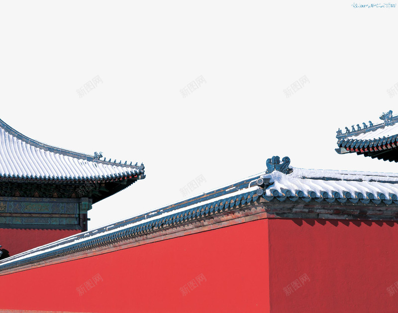 故宫雪景png免抠素材_新图网 https://ixintu.com 故宫一角 旅游出行 雪景 风景素材