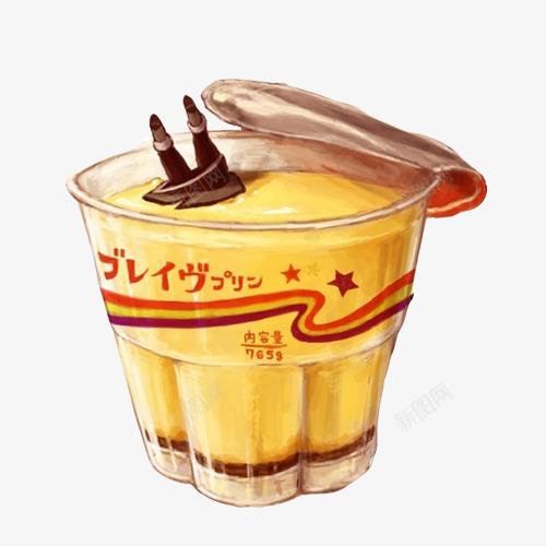 奶昔手绘画片png免抠素材_新图网 https://ixintu.com 奶制品 奶昔 手绘画 营养 零食 黄色