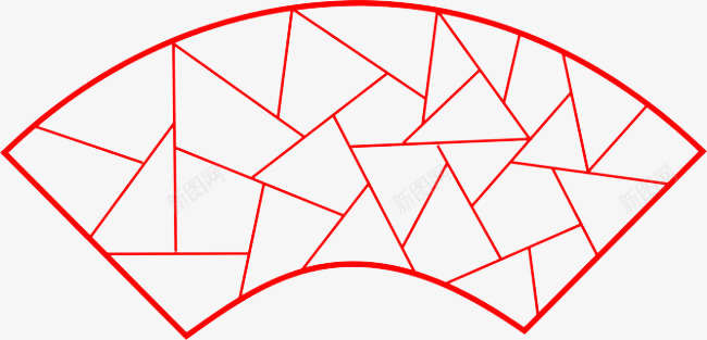 手绘中国风扇形中式窗户png免抠素材_新图网 https://ixintu.com 中国风 中式窗户 中式窗框 复古 木窗 窗子 花纹 边框 隔断