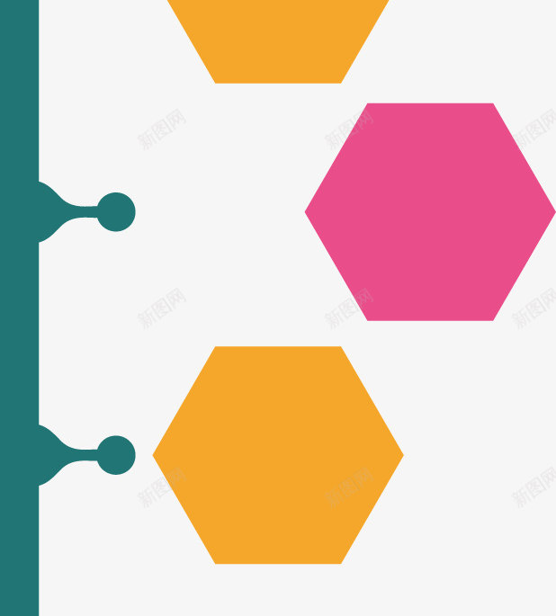 创意不规则六边形目录矢量图ai免抠素材_新图网 https://ixintu.com 六边形 彩色 排列 竖向 说明 矢量图