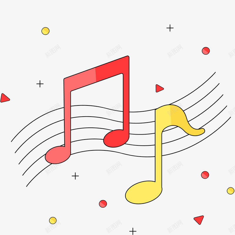 音乐图标元素矢量图ai_新图网 https://ixintu.com 乐符 图标 矢量图标 音乐 音符图标 矢量图