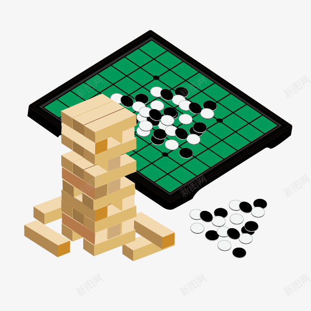 卡通黑白五子棋png免抠素材_新图网 https://ixintu.com 五子棋围棋 五子棋棋盘 休闲游戏 卡通五子棋 游戏竞技 黑白五子棋