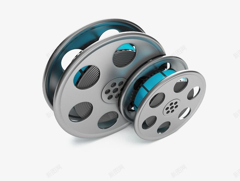 银色电影胶片png免抠素材_新图网 https://ixintu.com 电影 胶卷 胶片 银色