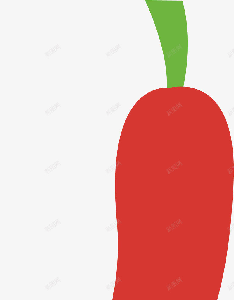 辣椒简笔画矢量图ai免抠素材_新图网 https://ixintu.com 绿色蔬菜 蔬菜 蔬菜简笔 蔬菜简笔画 蔬菜速写 辣椒 矢量图
