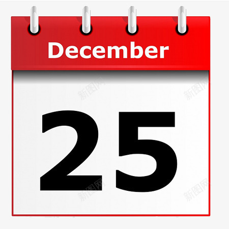 12月25日圣诞节日历png免抠素材_新图网 https://ixintu.com 12月25日 圣诞节 圣诞节快乐 日历 日历牌