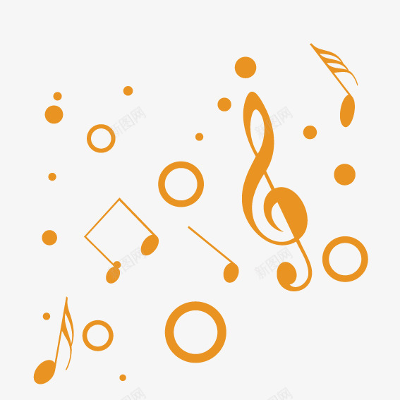 黄色音乐符号矢量图ai免抠素材_新图网 https://ixintu.com 音乐符号 音符 黄色 黄色音乐符号 矢量图