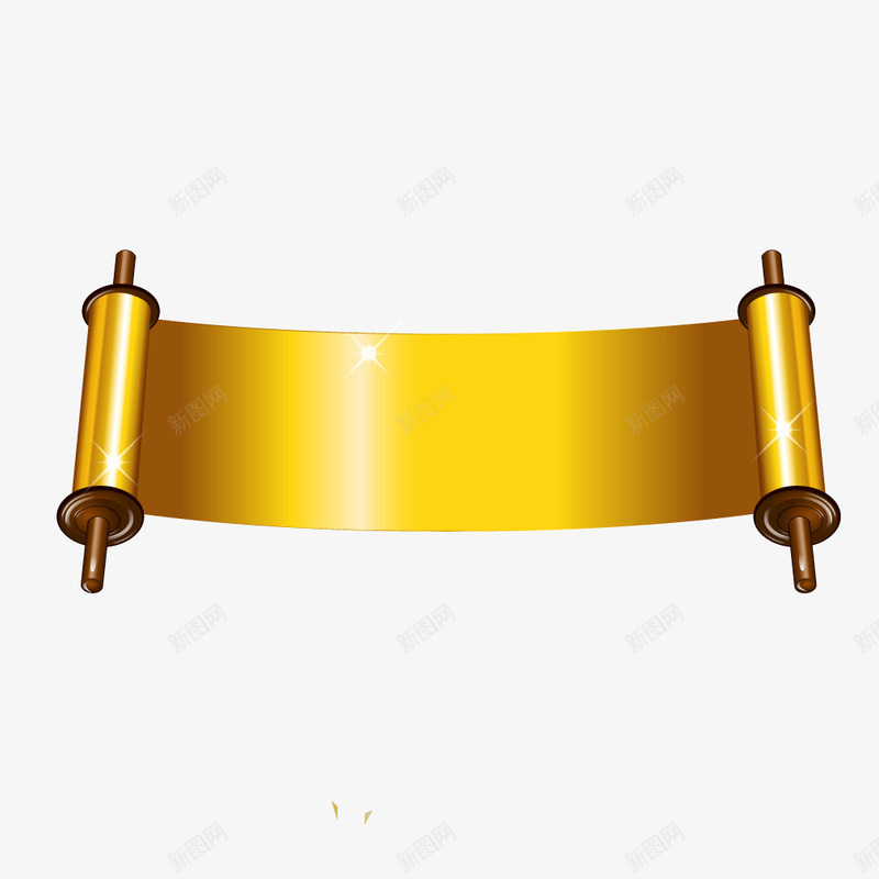 金属质感复古卷轴png免抠素材_新图网 https://ixintu.com 卷轴 复古 质感 金属 金属质感