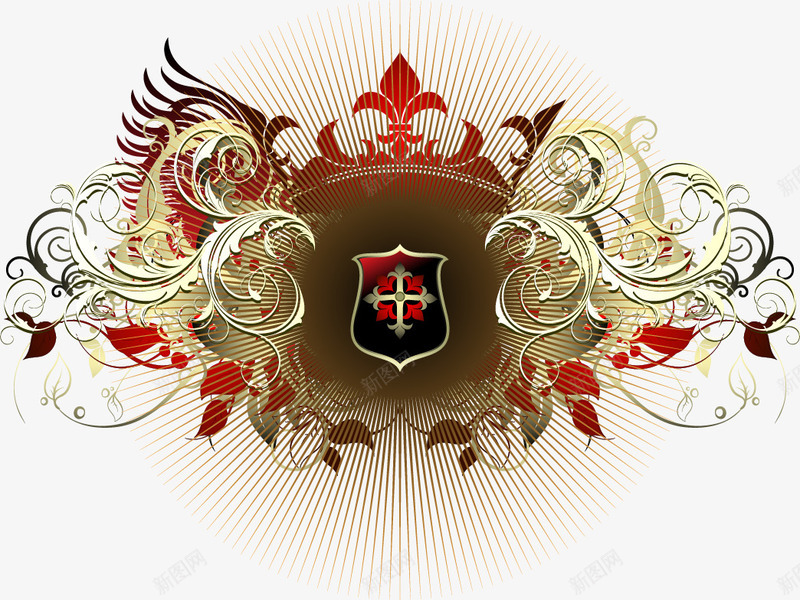 欧式华丽盾牌金边png免抠素材_新图网 https://ixintu.com 华丽 欧式 欧式矢量 欧式金边 盾牌 盾牌矢量 金边
