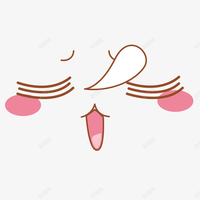 卡通萌表情元素矢量图ai免抠素材_新图网 https://ixintu.com 卡通 可爱 萌 表情 矢量图