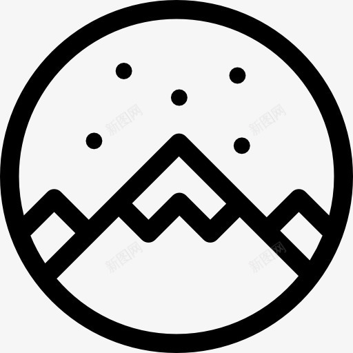 山图标png_新图网 https://ixintu.com 下雪 山 海拔 自然景观