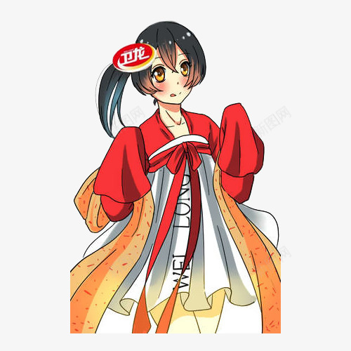 卡通辣条娘零食漫画女孩插画png免抠素材_新图网 https://ixintu.com 包装 卡通 女人 小吃 插画 漫画 设计 辣条 辣条卡通 辣条娘 零食
