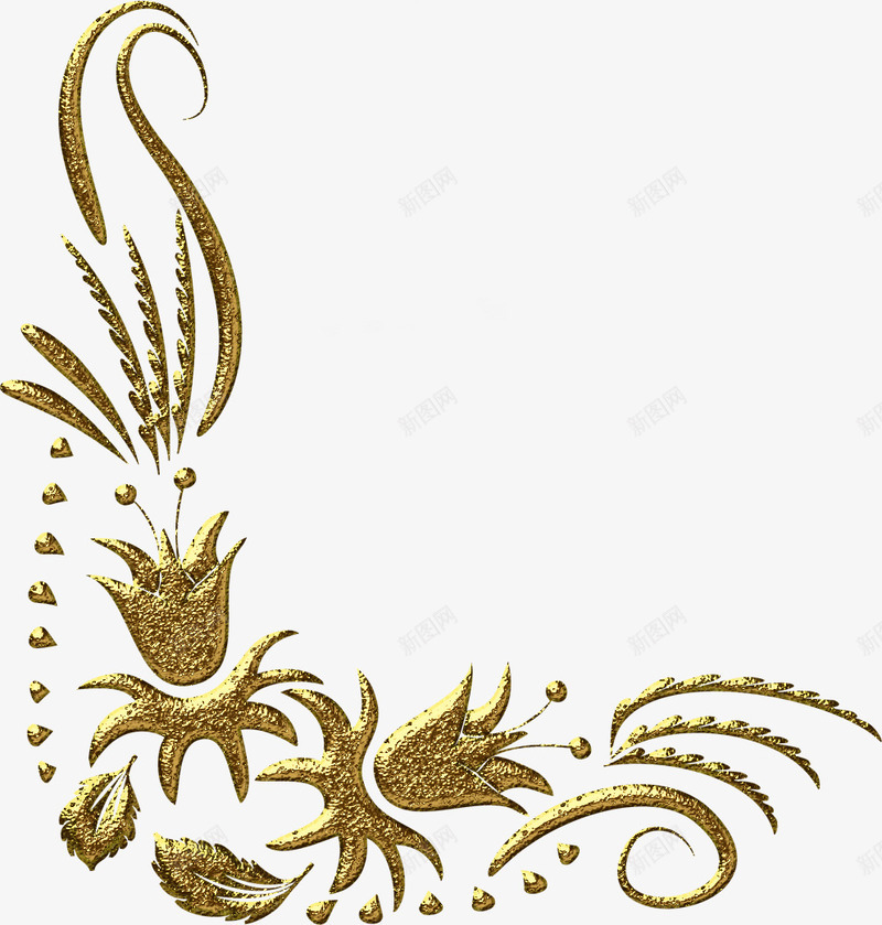 金色唯美奢华高贵金边png免抠素材_新图网 https://ixintu.com 奢华 金色 金边 高贵