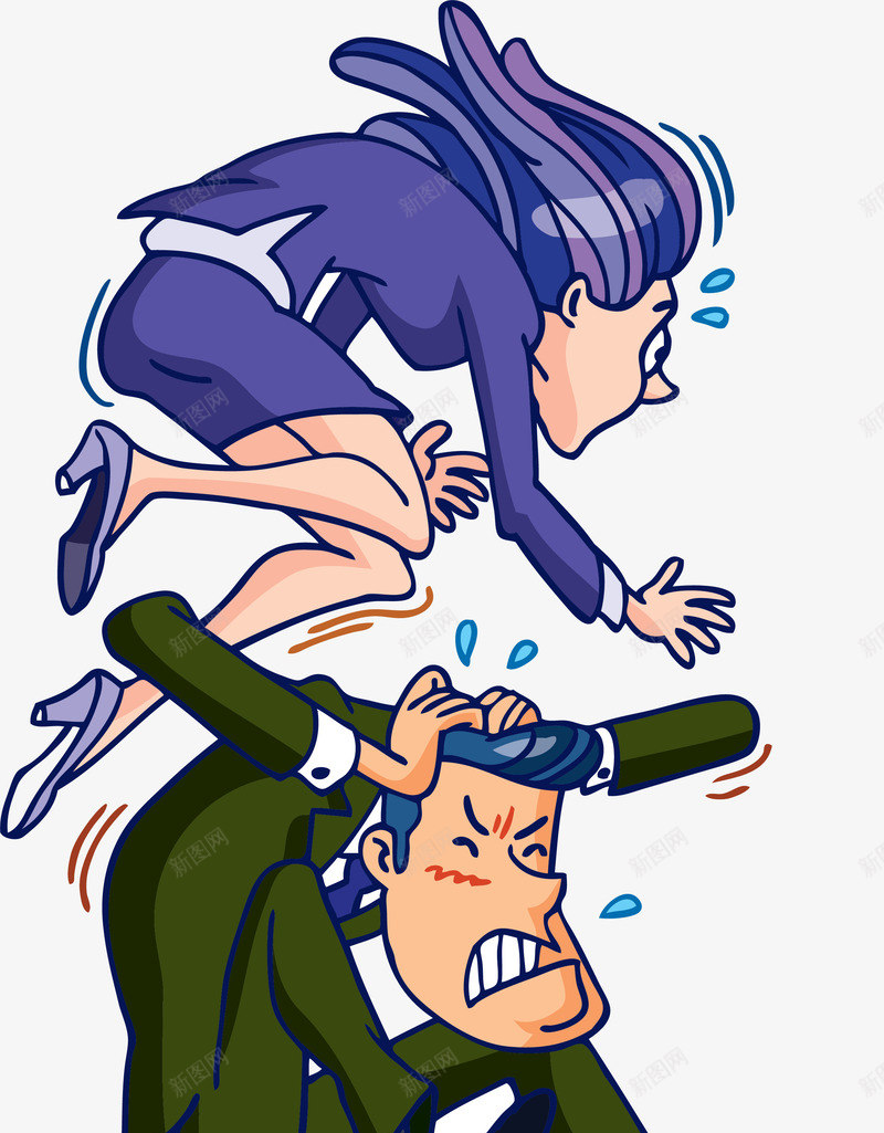 手绘人物焦急状态png免抠素材_新图网 https://ixintu.com 卡通手绘 手绘人物 焦急 白领 着急 职业女性 表情