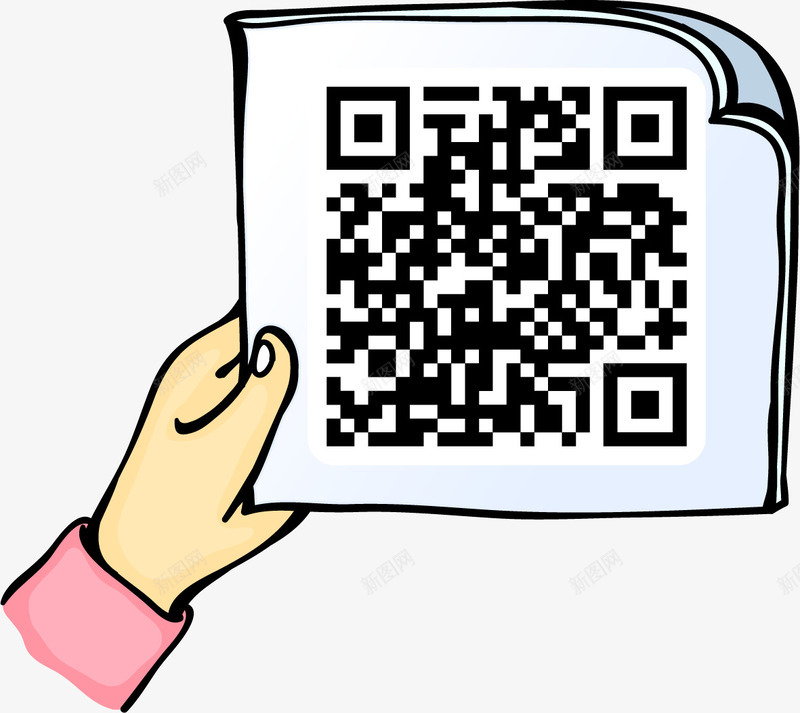 二维码png免抠素材_新图网 https://ixintu.com 二维码 二维码矢量素材 创意二维码 手拿二维码 手机二维码 现代科技 通讯科技