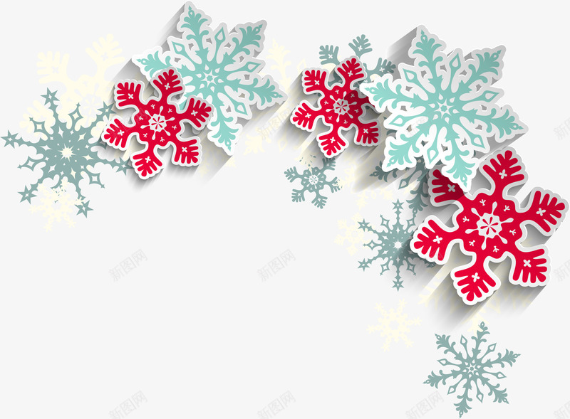 彩色雪花剪贴画矢量图eps免抠素材_新图网 https://ixintu.com 儿童剪贴画 彩色雪花 矢量图 雪花剪贴画 雪花素材