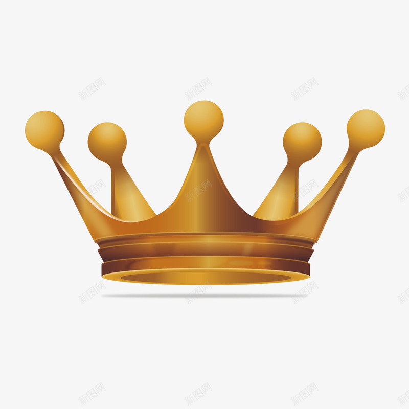 黄金皇冠矢量图ai免抠素材_新图网 https://ixintu.com 公主 皇冠 质感 金属 颜色 高贵 黄金 矢量图