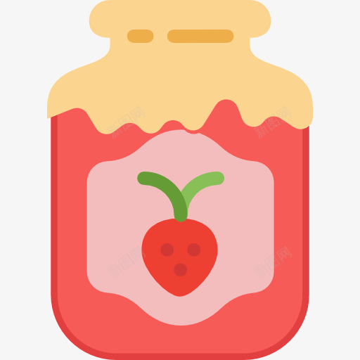 图标png_新图网 https://ixintu.com 早餐 果酱 瓶 节约 草莓果酱 酱料瓶 食品