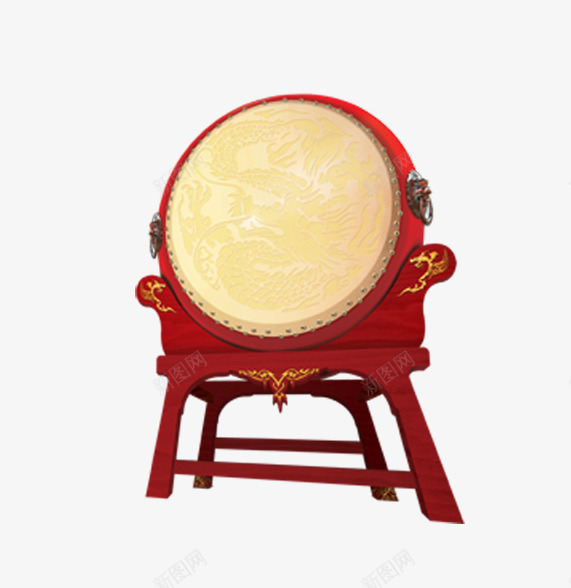 鼓png免抠素材_新图网 https://ixintu.com 中国风 端午节 鼓
