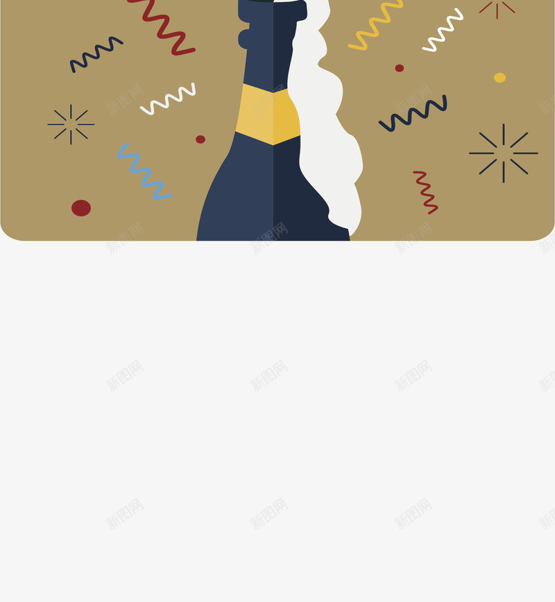 新年酒瓶标签矢量图ai免抠素材_新图网 https://ixintu.com 促销 促销标签 新年促销 新年标签 派对喝酒 矢量png 矢量图
