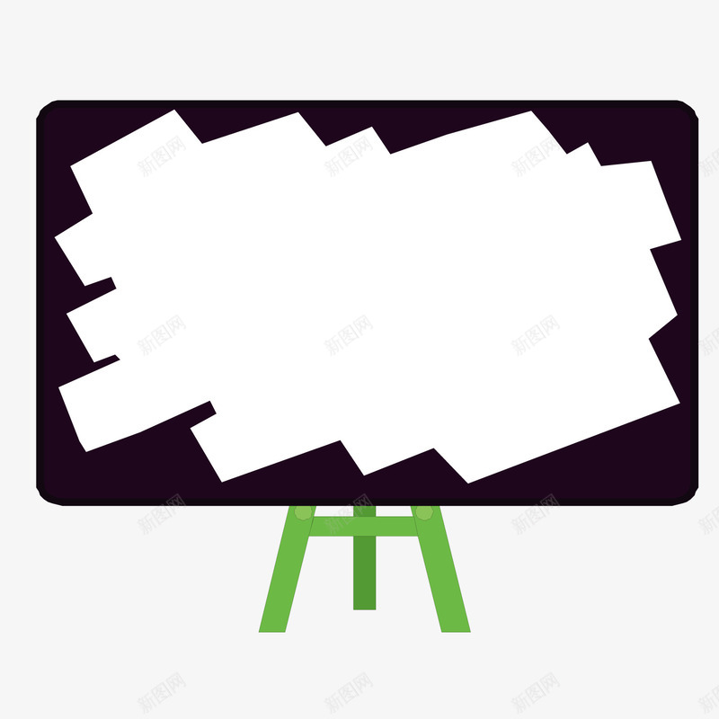 卡通展示板通告栏支架png免抠素材_新图网 https://ixintu.com 卡通 展示板 支架 通告栏