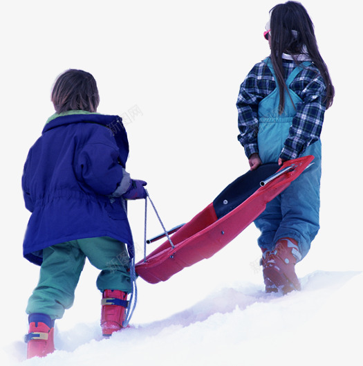 冬日雪地玩耍姐弟人物png免抠素材_新图网 https://ixintu.com 人物 冬日 姐弟 玩耍 雪地