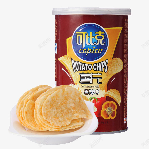 香辣味可比克薯片png免抠素材_新图网 https://ixintu.com 可比克薯片 美味 膨化食品 营养 薯片 零食 香辣味
