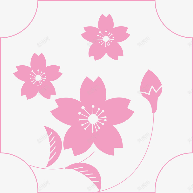 粉色标签png免抠素材_新图网 https://ixintu.com 促销标签 可爱樱花标签 标签 漂亮标签 矢量标签
