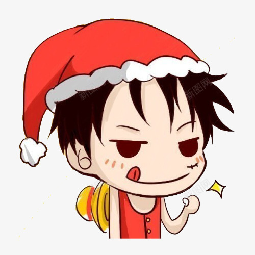 机智的小男孩png免抠素材_新图网 https://ixintu.com 卡通 圣诞帽 机智 比赞 表情包