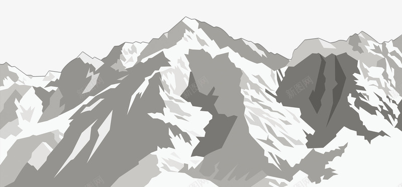 手绘背景雪山png免抠素材_新图网 https://ixintu.com 手绘 素描 雪山 雪山索道 雪山背景