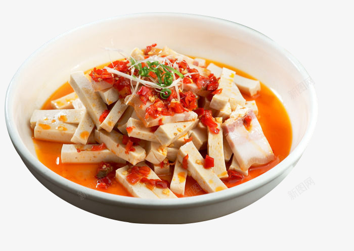 千叶豆腐png免抠素材_新图网 https://ixintu.com 美味 葱 辣椒